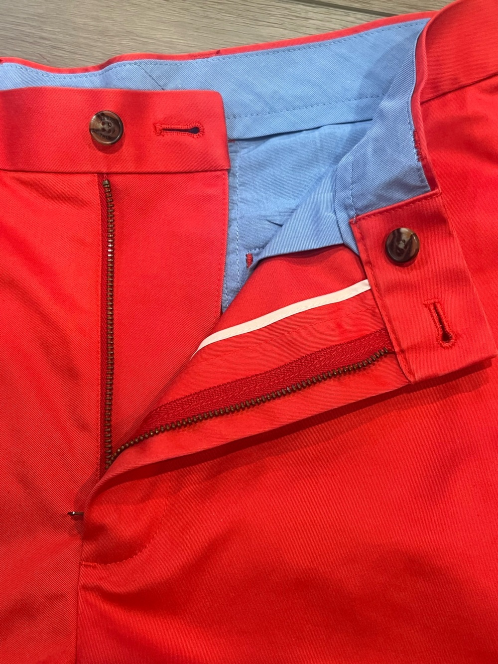 Brooks Brothers Lightweight Advantage Chino Shorts Bright Red Waist 32 - Picture 8 of 11
